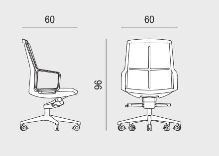 Кожаный поворотный операционный офисный стул с подлокотниками Viganò Adele ARCH-00076026 - Вид №3
