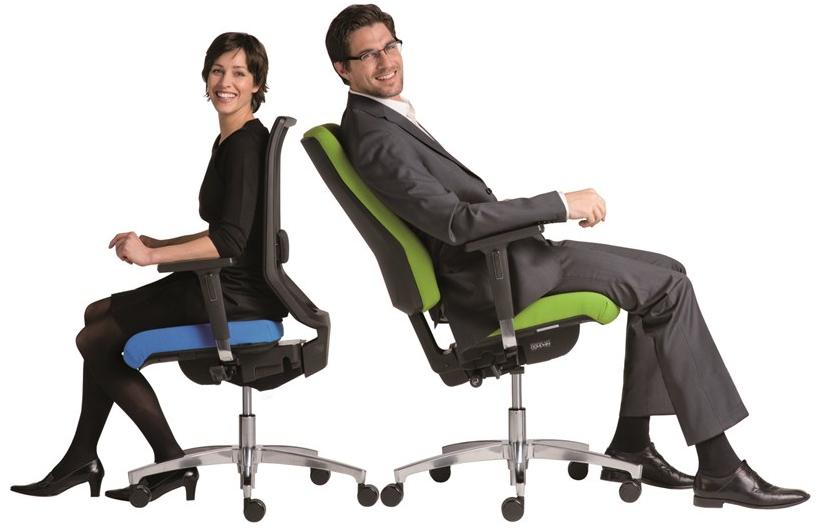 Dauphin Регулируемое по высоте офисное кресло из ткани с 5 спицами и подлокотниками Shape Sh 3625 - Вид №1