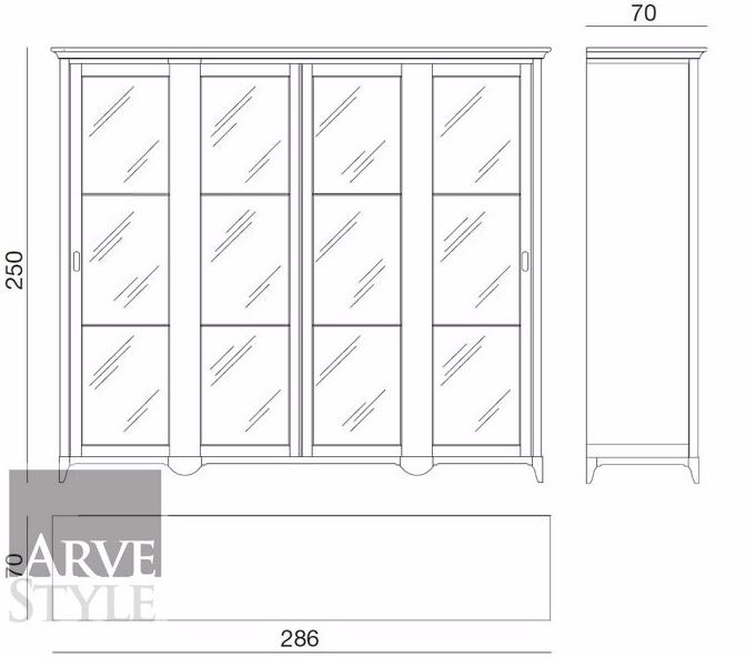 Arvestyle Лакированный шкаф с раздвижными дверцами Salieri Sl-0686 - Вид №2