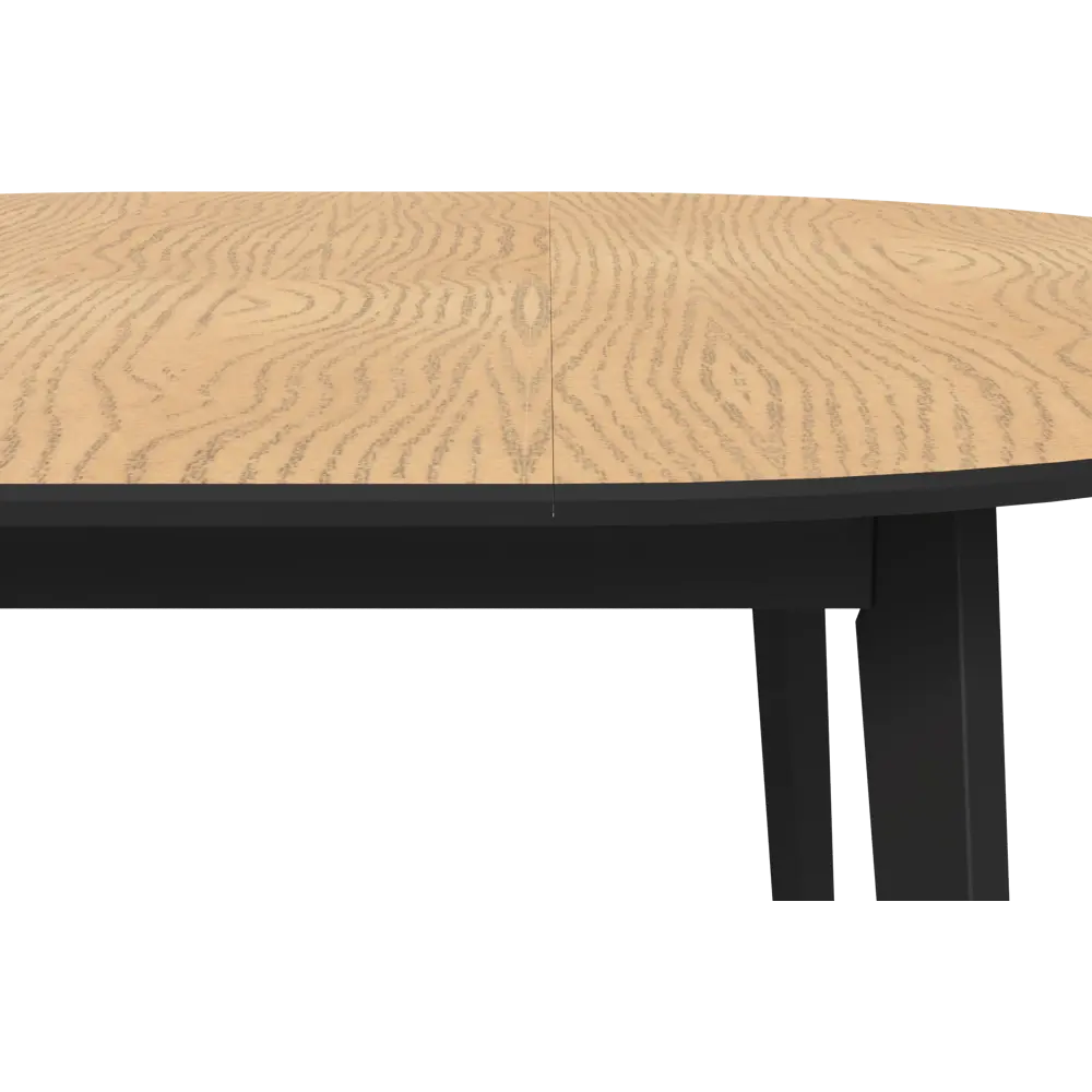 Стол обеденный Монреаль Т1 раскладной 100-130x77x100 см круг МДФ цвет светлое дерево/черный Santreyd STLM-2125826 - Вид №7