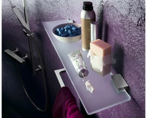 Nobili Rubinetterie Полка для ванной из травленого стекла Cube Accb70cr