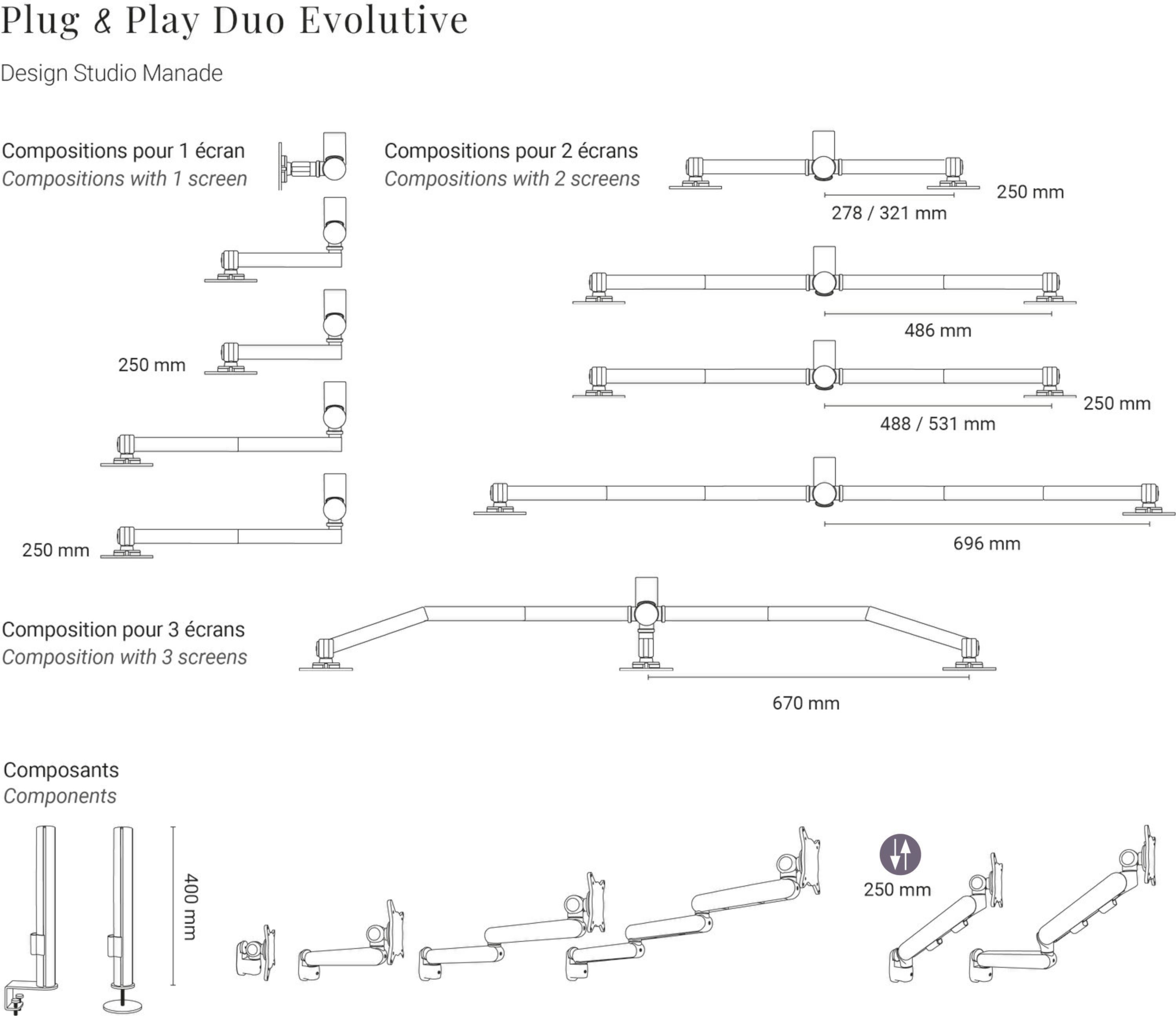 Настольная подставка для монитора / телевизора Manade Plug &amp ARCH-00093403 - Вид №5