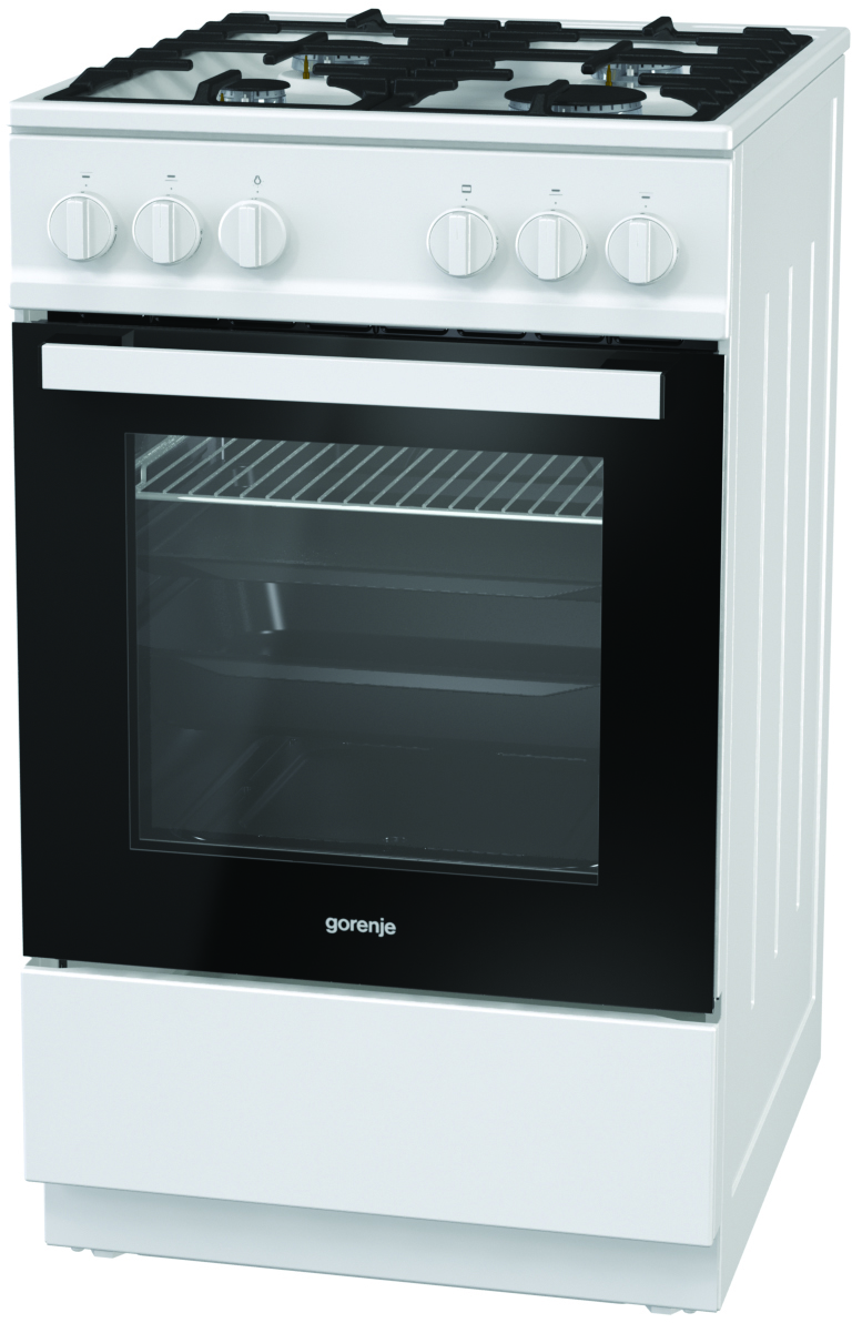 GN5112WF-B Газовая плита / 85х50х60, газовая, электроподжиг, 71 л, белый Gorenje Santreyd  - Вид №3