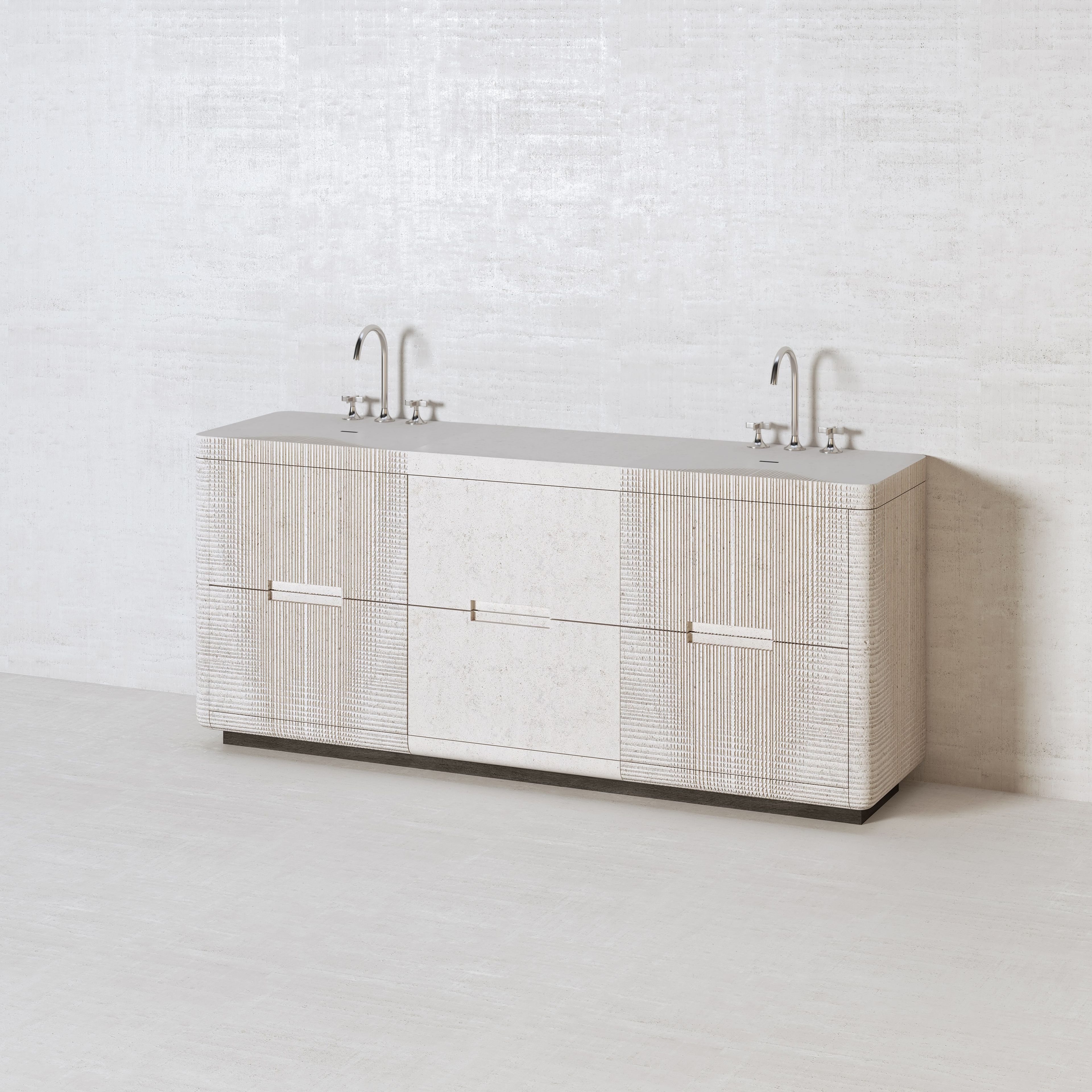 Секционный напольный умывальник из натурального камня Davani Meridian ARCH-00002693 - Вид №1