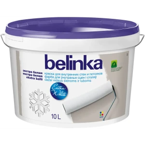 Краска водно-дисперсионная для стен и потолков Belinka цвет белый 10 л