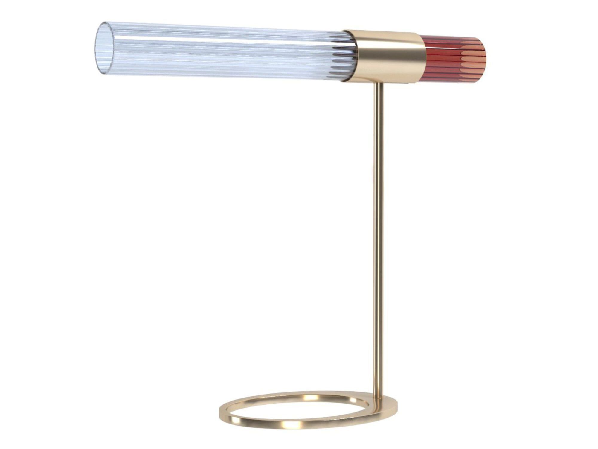 Светодиодная настольная лампа из латуни и цветного стекла LUCE TU Sbarlusc ARCH-00072736