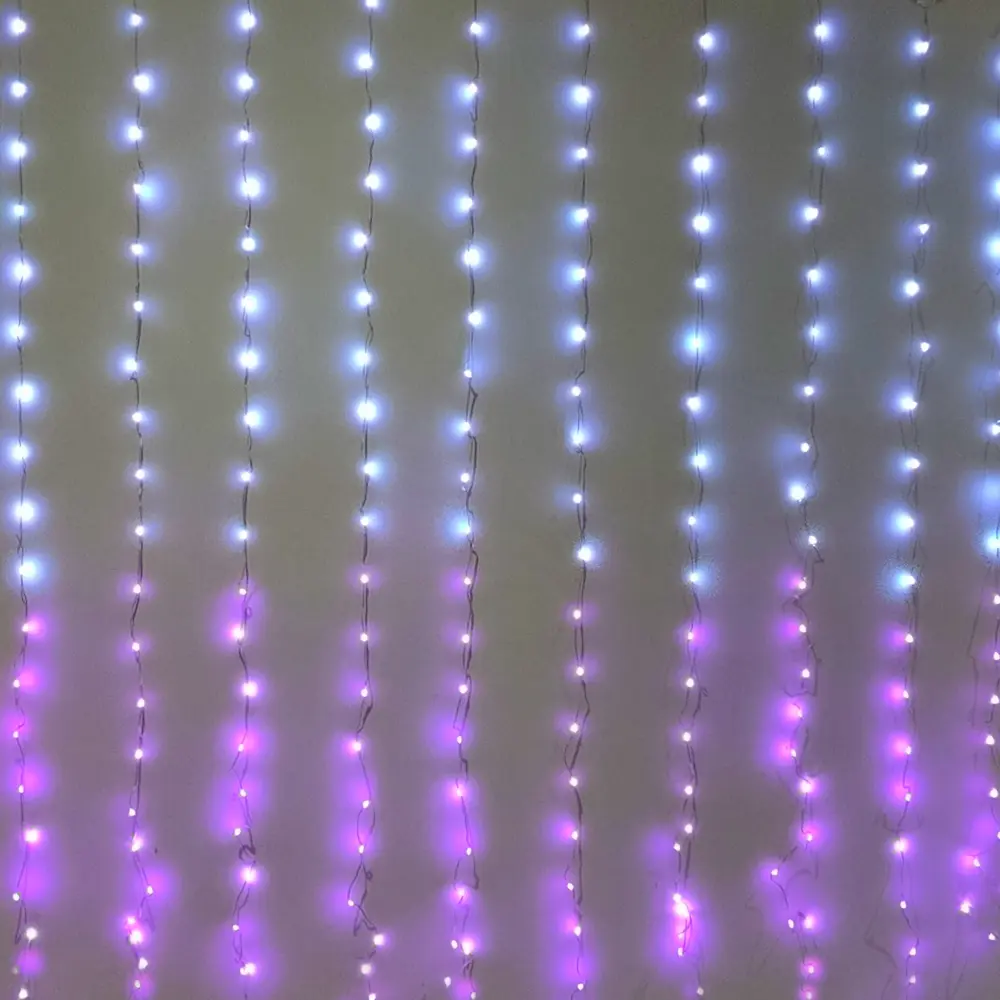 Электрогирлянда комнатная Занавес 2x2 м 200 LED разноцветный свет 8 режимов Santreyd STLM-2119910 - Вид №10