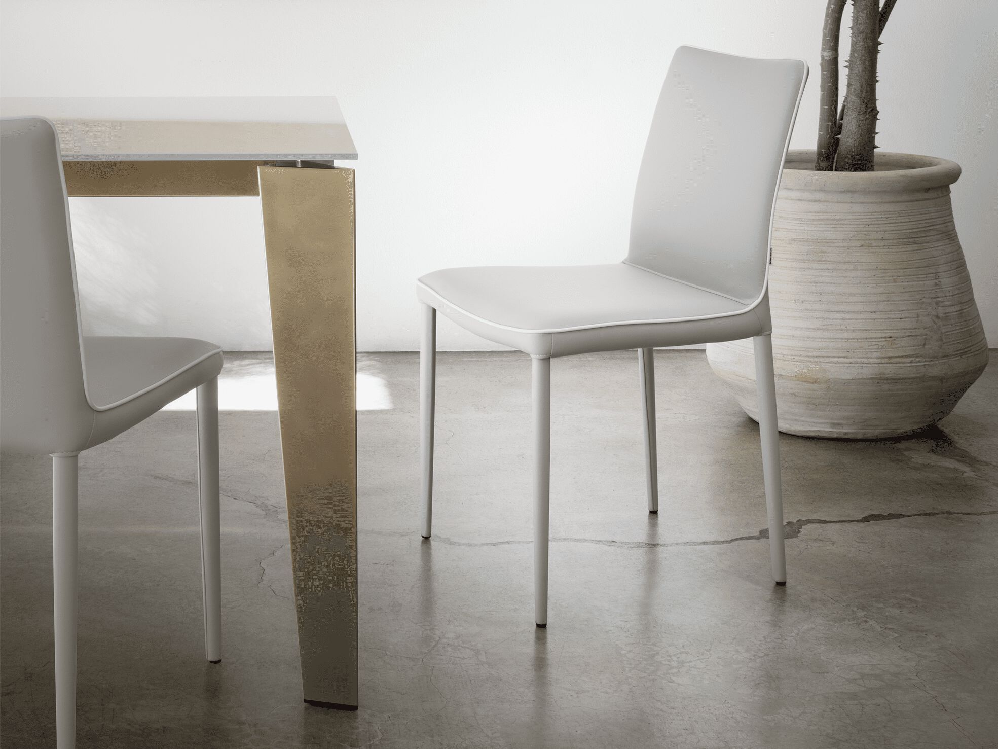 Обеденный стол из стали и хрусталя Bontempi Casa CRUZ ARCH-00075618 - Вид №5