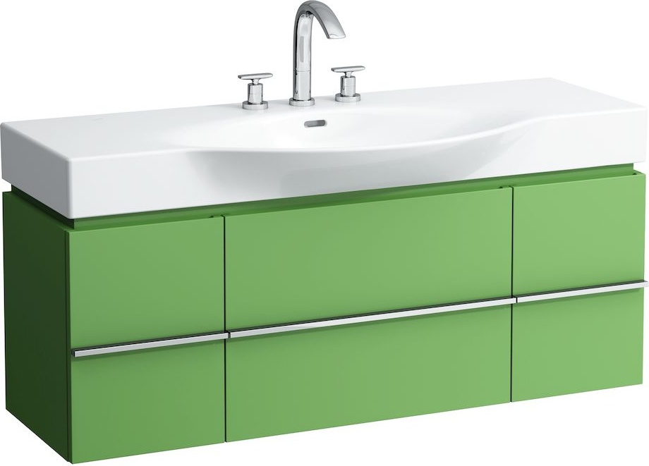 H4013020755481 Шкафчик под раковину, для раковин 811704, 812704, 2 выдвижных ящика с 2 дверцами, 2 стеклянные полки LAUFEN PRO - Вид №13