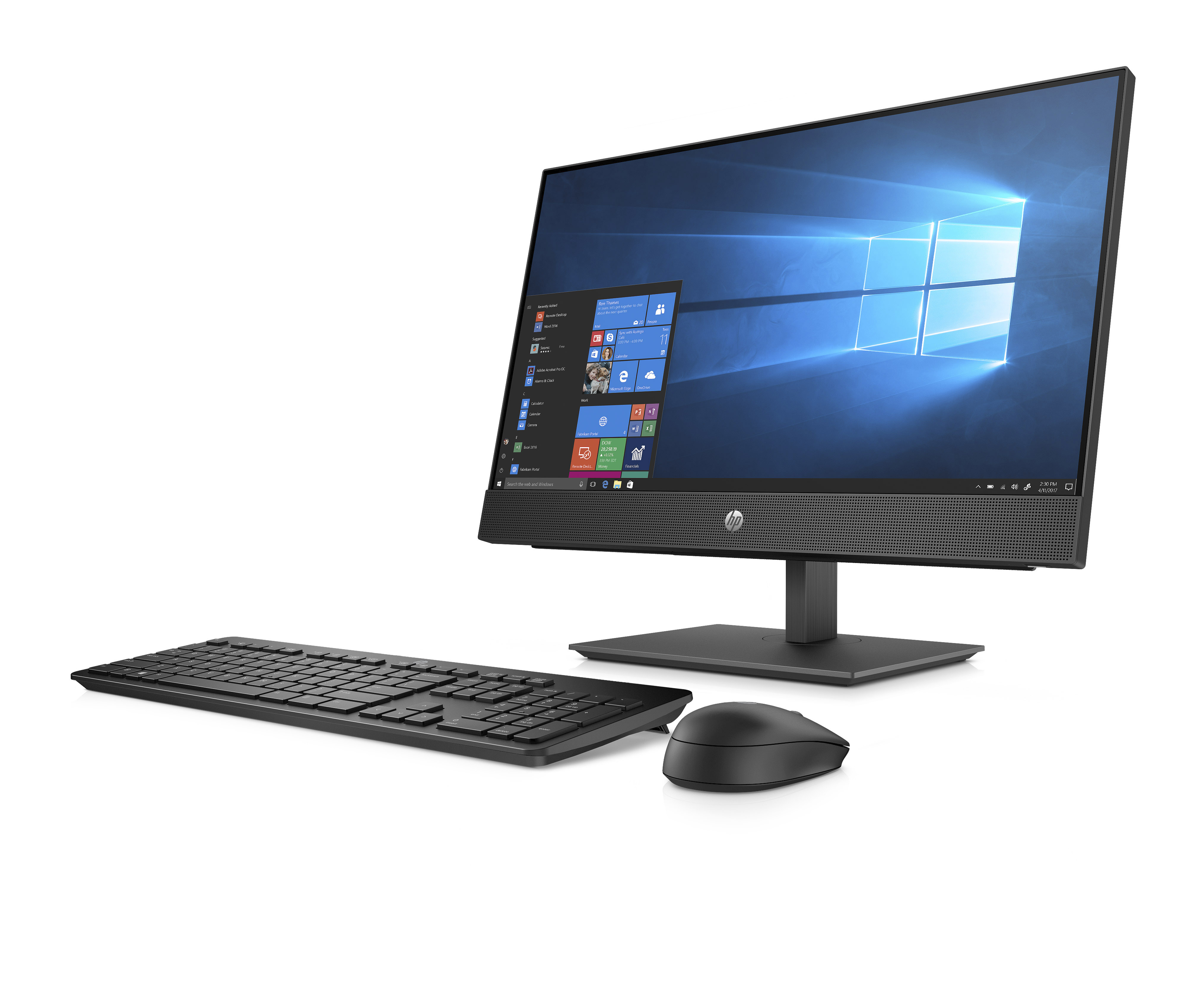 7EM70EA#ACB proone 440 g5 aio 23.8"(1920x1080 ips)/intel core i5 9500t(2.2ghz)/8192mb/256pcissdgb/dvdrw/ext:amd radeon 535(2048mb)/wifi/war 1y/w10pro + hdmi port, fixed stand HP Santreyd  - Вид №1