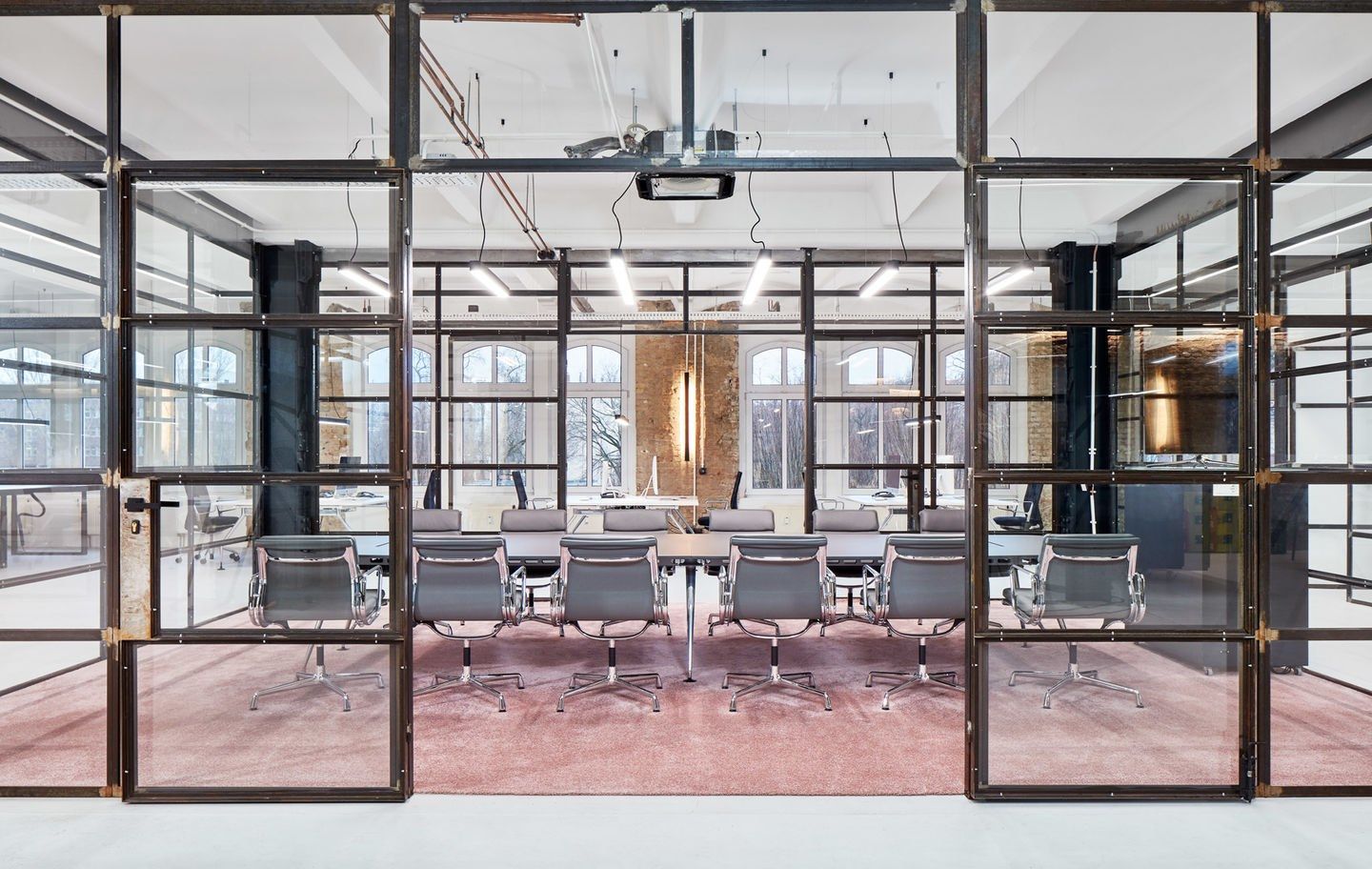 5 спиц подлокотник кожаный поворотный операционный офисный стул VITRA Eames Soft Pad Group ARCH-00124733 - Вид №12