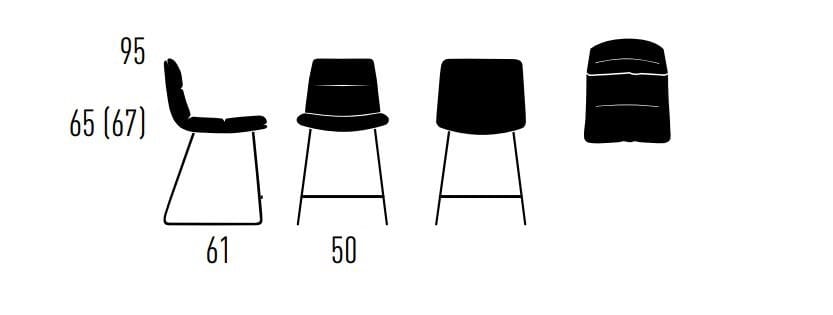 Кухонный табурет с подставкой для ног KFF Arva Light ARCH-00117595 - Вид №4