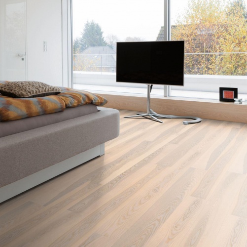 Паркетная доска Haro 4000 Series Top connect арктически-белый Ясень Кантри (Гладкая) 2200х180 мм 524892 - Вид №4