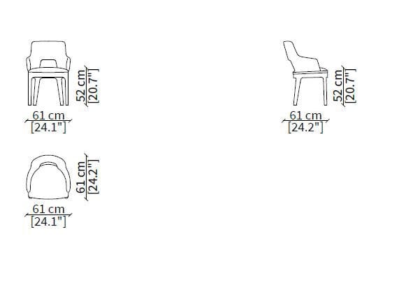 Тканевое кресло Vittoria Frigerio Reina ARCH-00099359 - Вид №5