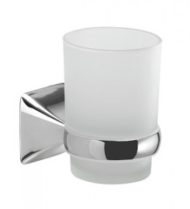 CE10(13) Gedy G-Cervino, настенный стеклянный стакан, цвет хром