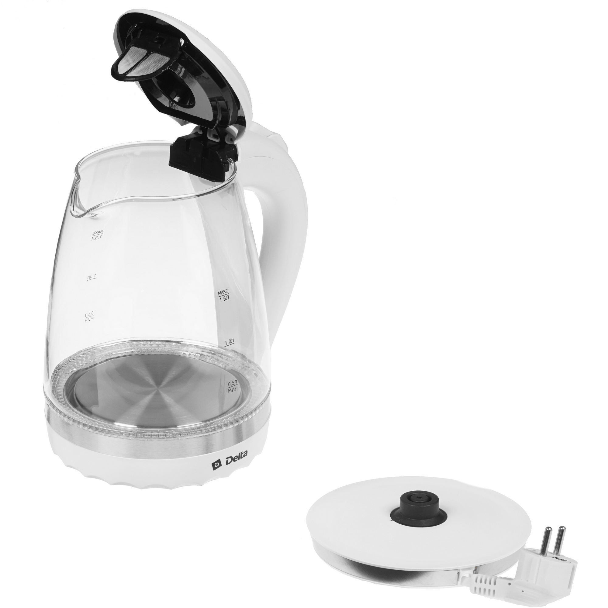 7999755 Электрочайник Delta DL-1202 белый STDN-0004126 - Вид №4