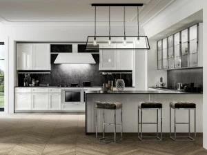 Composit Кухня из лакированной древесины с полуостровом Marilyn