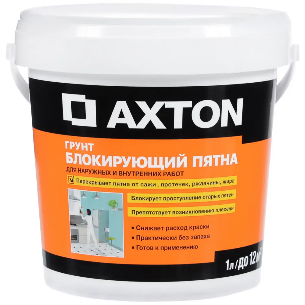 AXTON Грунт-антипятно для стен и потолков 1 л 81946594 STLM-0014477