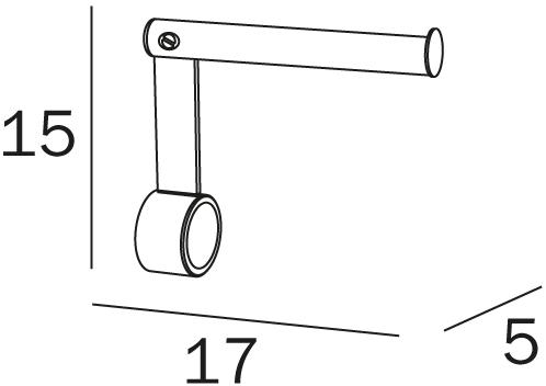 INDA® Держатель металлического рулона Confort Ah925x - Вид №1
