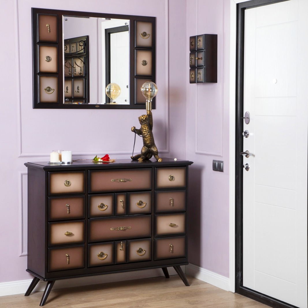 71178 Зеркало настенное Пандора 2 Орех Оберджин Шоколад BOGACHO 4627139509219 - Вид №2