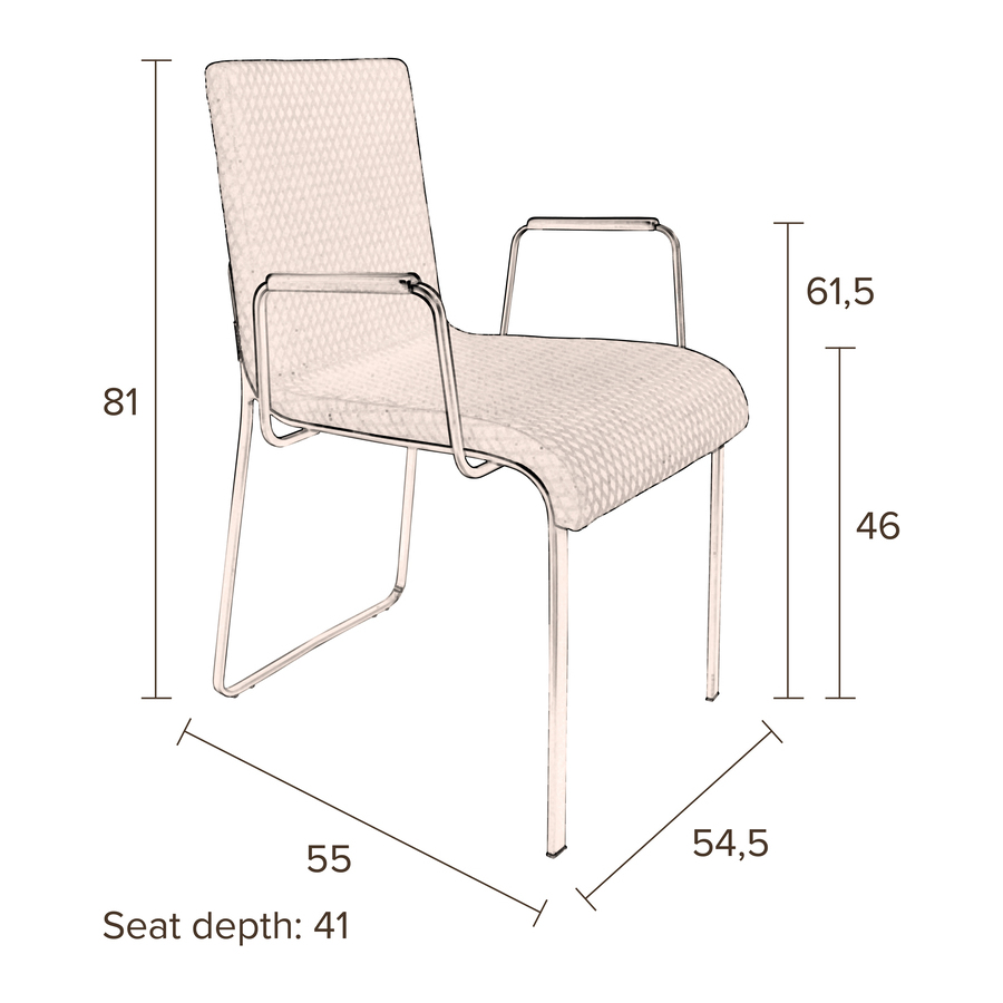 Кресло Flor оранжевое Dutchbone 1200130 - Вид №12