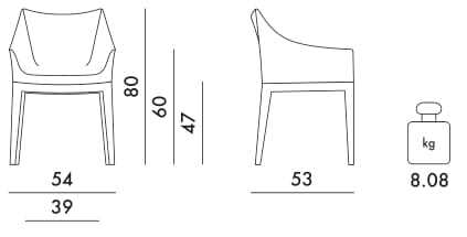 Полиуретановый стул с подлокотниками Kartell MADAME ARCH-00013781 - Вид №29