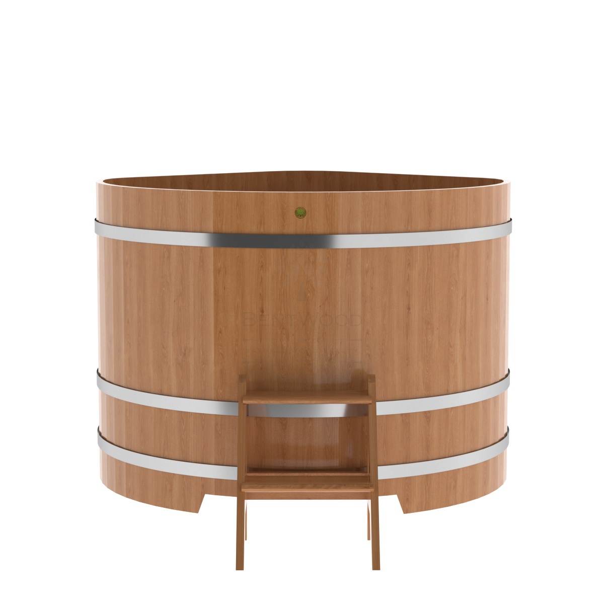 1364 Купель угловая из дуба 1,37х1,37х1,1 натуральная Alyarus  - Вид №3