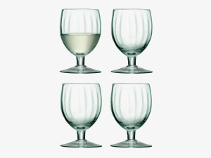 Набор бокалов для вина из дутого и переработанного стекла - 350 мл