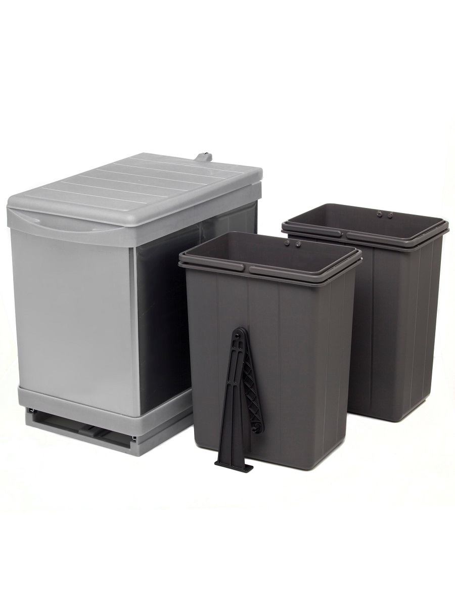 Контейнер для мусора на дверцу Beta 350/15 Metallic Grey NAVAKO 10017 - Вид №2