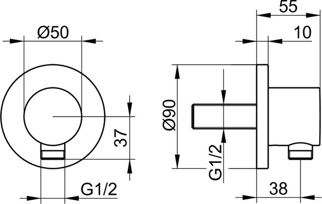59547030001 Соединение-вывод для шланга DN 15 KEUCO IXMO - Вид №8