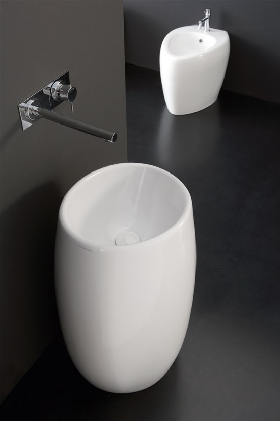 8603 Scarabeoceramica Умывальник 51x42,5x85 Moai Santreyd - Вид №1