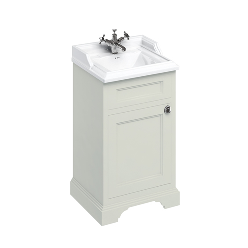 Burlington Classic Отдельностоящий умывальник 50 см с дверцей Классический серый B20 FC8G  - Вид №3