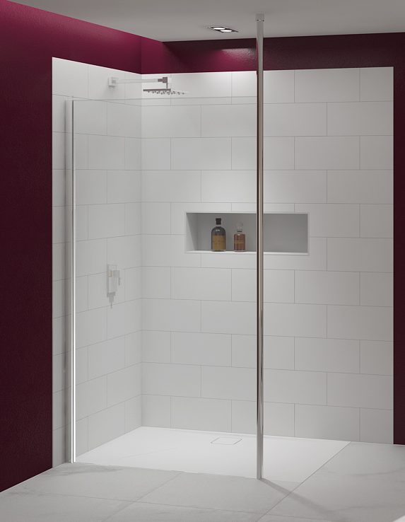 Душевая перегородка M8SW221 Merlyn 8 Series Хромированный - Вид №3