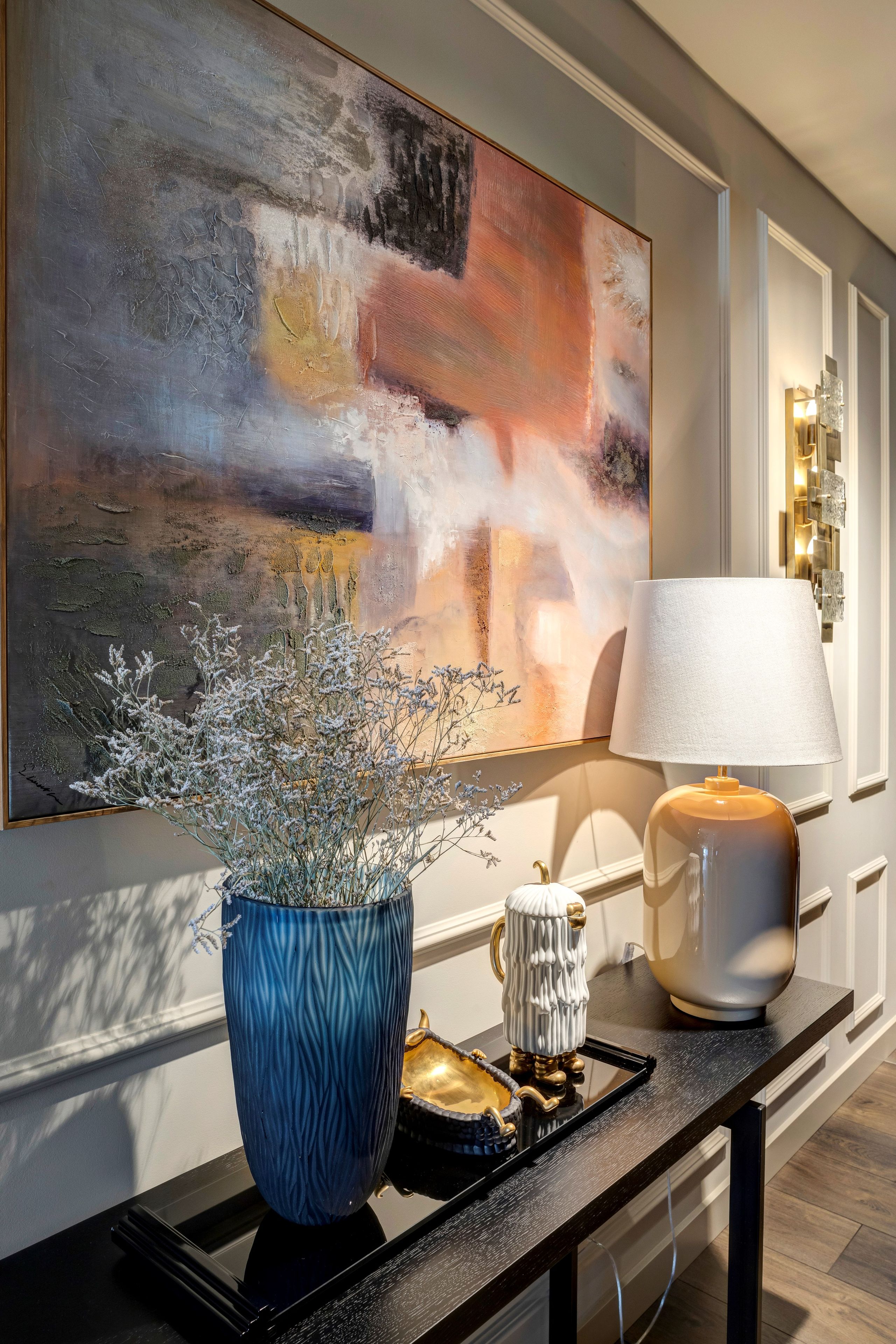 Лакированная прямоугольная консоль из латуни и дерева Stylish Club Fortune ARCH-00144604 - Вид №12