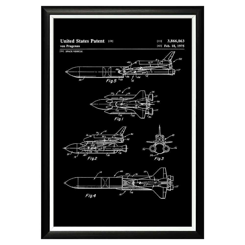 896521370_1818 Арт-постер «Патент на космическую ракету, 1975» Object Desire 