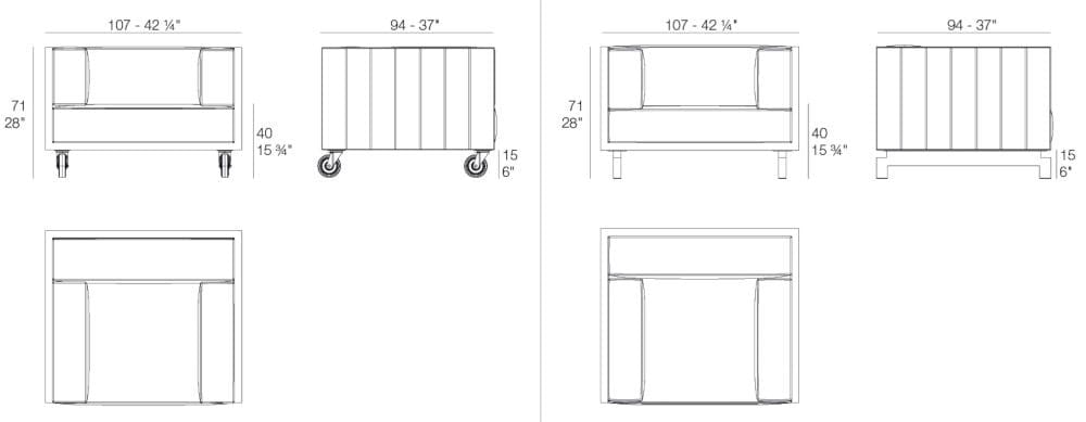Алюминиевое и деревянное садовое кресло с подлокотниками Vondom Vineyard ARCH-00066003 - Вид №8