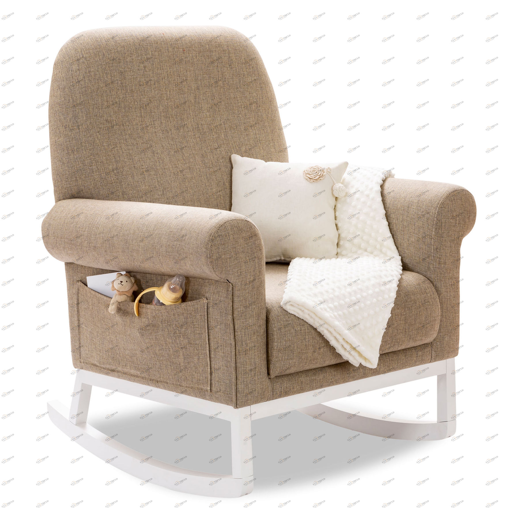 Кресло-качалка для кормления бежевое CILEK NATURA BABY 00-3832278 Бежевый Santreyd 