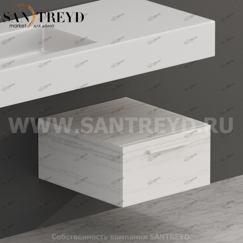 S04524BT Тумба с 1 ящиком 45 см цвет Северное Дерево светлое ARREDO WOOD Италия Ceramica Globo