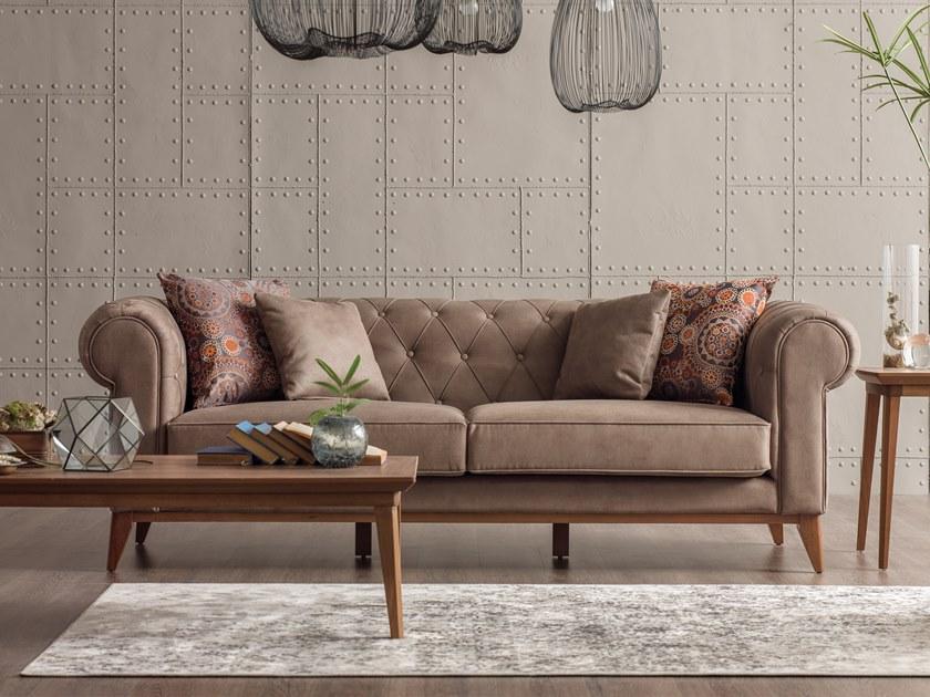 Enza Home Тафтинговый 3-местный диван из ткани Chelsea sun-id-1381526 - Вид №15