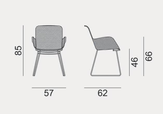 Садовый стул из смолы с подлокотниками Gervasoni Gervasoni Outdoor ARCH-00148411 - Вид №1