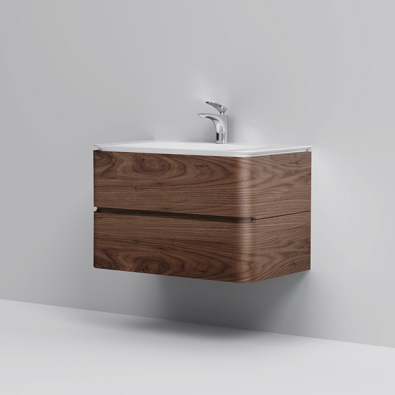 M30FHX0802NF База под раковину подвесная 80 см ящики орех текстурированная шт AM.PM Sensation - Вид №4