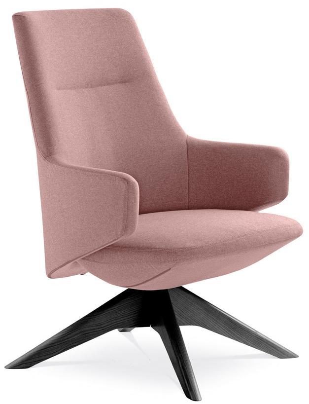 LD Seating Кресло руководителя на козелке из ткани Melody lounge L - br- sys, fw-v - Вид №2