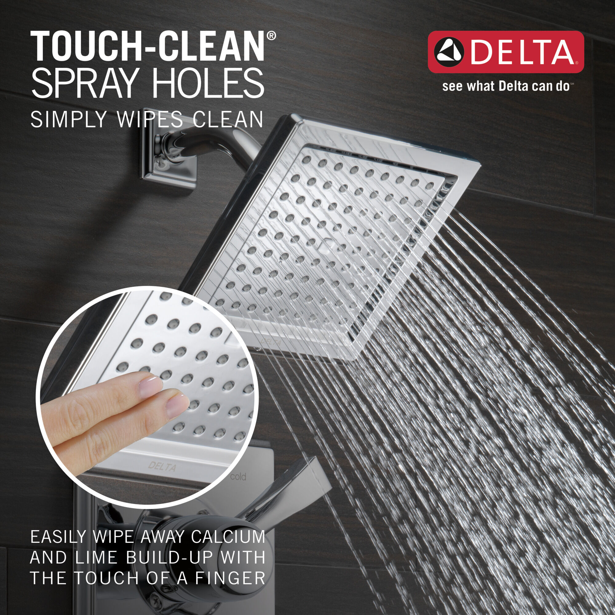 T17251-PT Обивка для душа Monitor (R) серии 17 Delta Faucet Dryden Выдержанный оловянный  - Вид №4