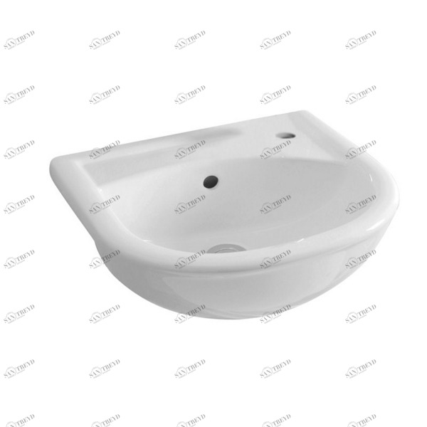 6540 Полувстраиваемая раковина консольная 50 см белая Olympia Ceramica FEDERICA 