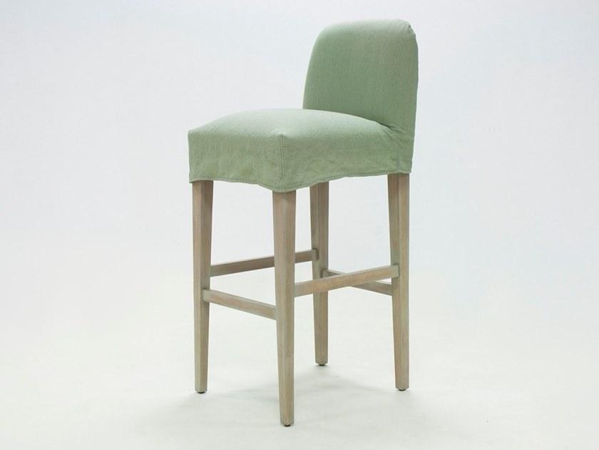 CREARTE COLLECTIONS Высокий табурет со съемным чехлом из ткани со спинкой Mauro contemporain 48 - Вид №2