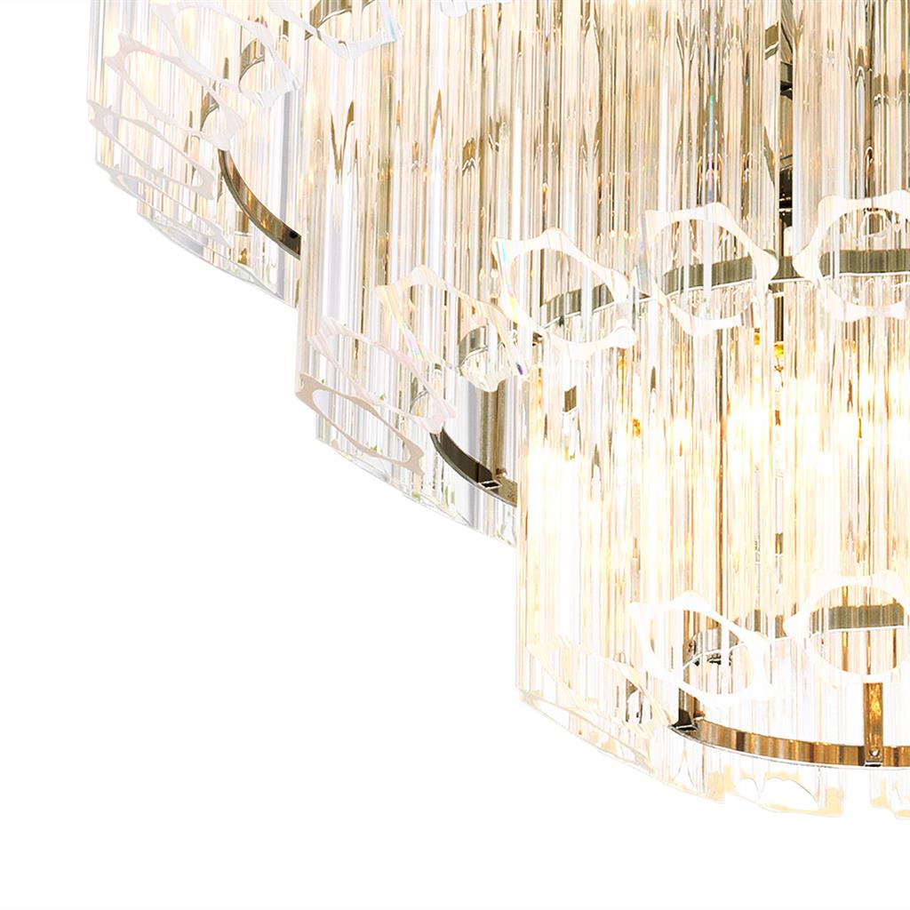 Люстра Vittoria 12 gold от Delight Collection прозрачная/золото KG0769P-12 DELIGHT COLLECTION ДИЗАЙНЕРСКИЕ 247066 Прозрачный;золото  - Вид №1