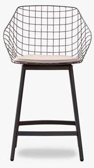 MUSOLA Высокий табурет из нержавеющей стали со встроенной подушкой Canasta 9050 / 9051 - Вид №3