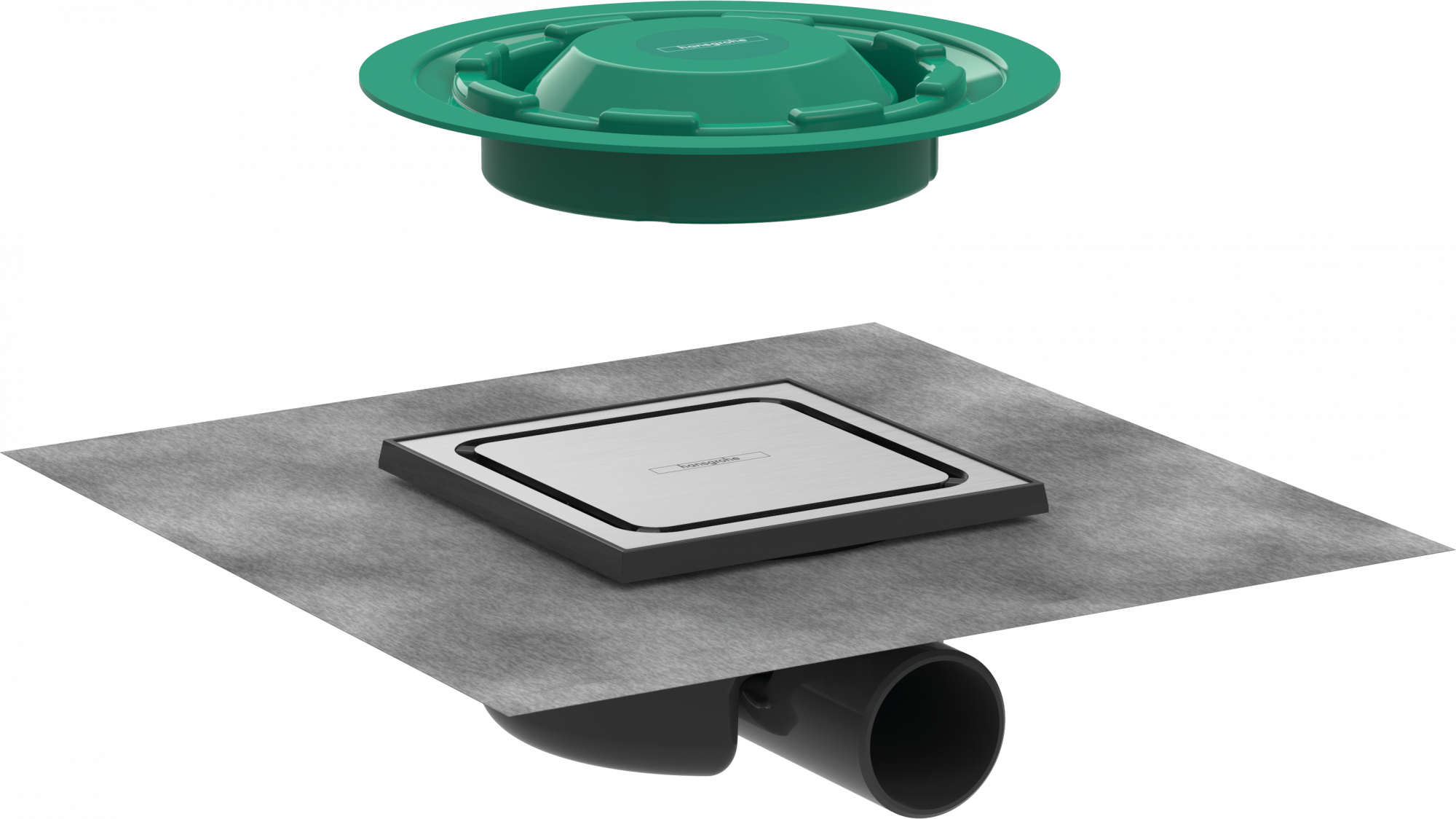 56055800 RainDrain Spot Полный набор Слив 150/150 точек и монтажный набор Hansgrohe 