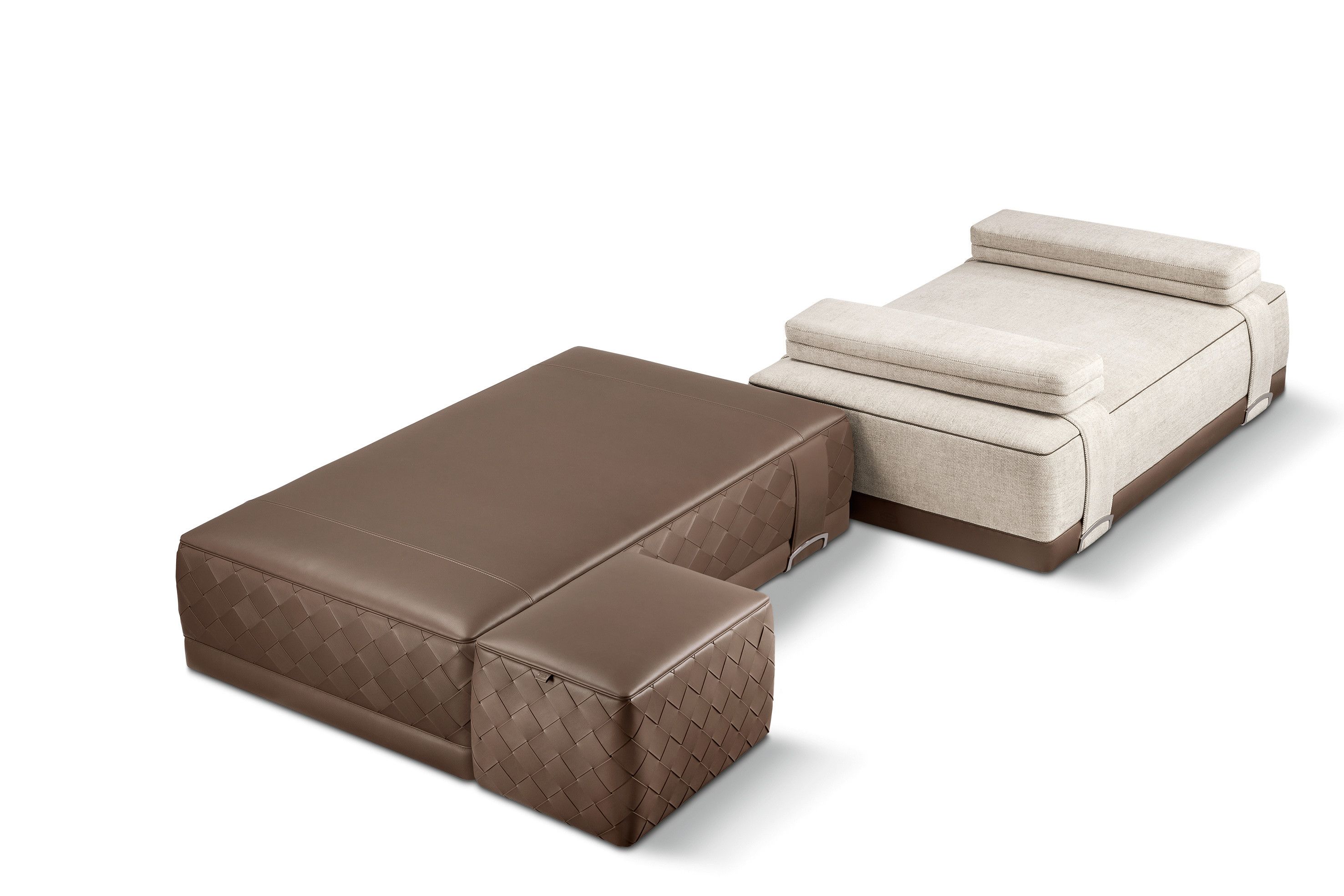 Кожаный прямоугольный пуф Poltrona Frau коллекция-мебель и аксессуары ARCH-00149334 - Вид №7