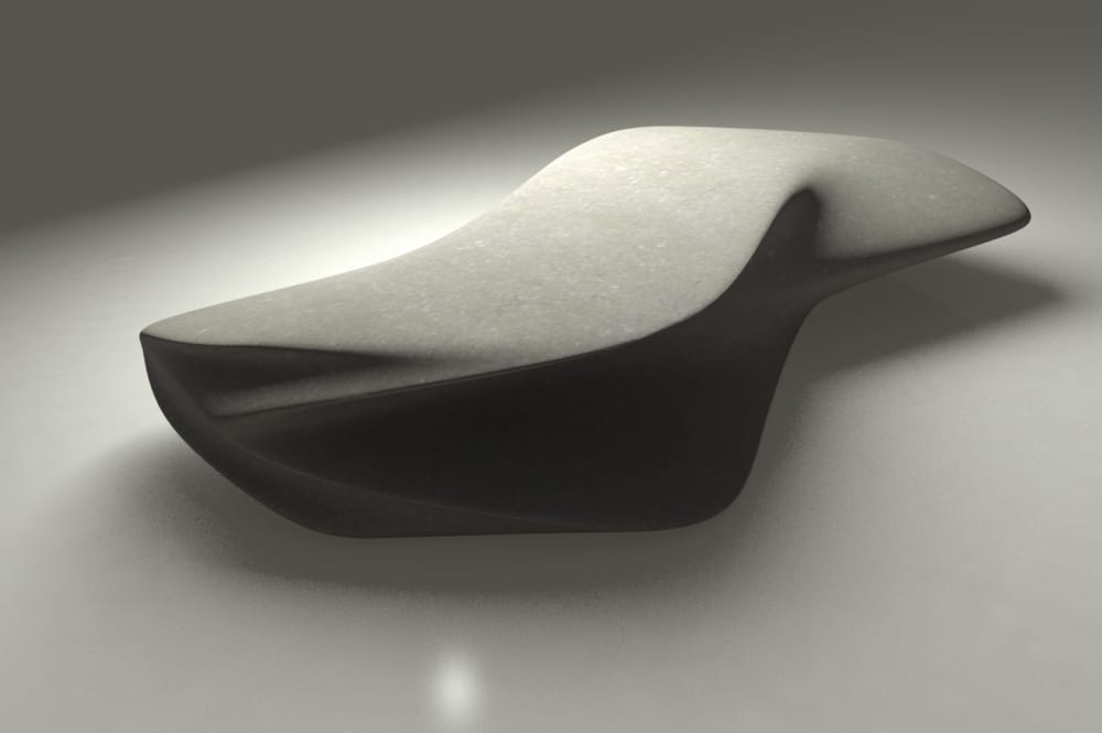 Реконструированная каменная изогнутая скамья без спинки Viscio Urban Design CURVED PULSE ARCH-00022303 - Вид №2